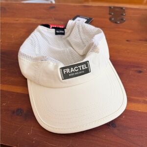 NWT Fractel Soft Yellow/Off White Running Cap